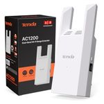 WiFi Range Extender AC1200 - WiFi Extender with Ethernet Port, 1.2Gbps Home Signal Booster, Dual Band, Up to 1600 Sq & 32 Devices,A19