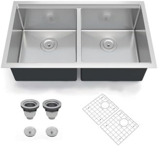 36''Undermount Double Bowl Workstation Sink,304Stainless Steel Kitchen Sink