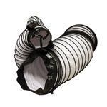 Rubber-Cal Air Ventilator White Ventilation Duct Hose (Fully Stretched) - 6-Inch by 25-Feet