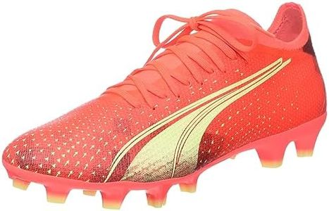 PUMA Men's Ultra Match Firm Artificial Ground Sneaker, Fiery Coral-Fizzy Light-puma Black, 11 US