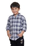 Sky Pearl Checks Shirt (7-8 Years, White)