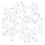 BeadaholiqueCA Czech 50-Piece Glass Beads, 9mm, Crystal Clear