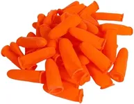 DJCIW 300PCS Disposable Latex Finger Cots,Medium Size, Fingertip Protector Gloves for Electronics Repair, Crafts, Medical Use & Industrial Applications,Thumb Covers for Finger Protection Orange