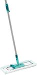 Leifheit Profi XL Micro Duo Mop with Telescopic Handle to 142 cm, 42 cm Large Flat Floor Mop Head, 360° Universal Joint for Easy Steering, Microfibre Mop Cleaning Large Floors