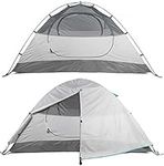 FE Active 2 Person Camping Tent - Four Season 1 to 2 Man Tent 210T Rip-Stop, 3000mm PU Waterproof Coat, Full Rain Fly, Aluminum Poles, Dry Carry Bag for All Year Camping | Designed in California, USA