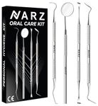 NARZ Plaque Remover for Teeth Cleaning Tool 4 Pcs Dental Tooth Cleaner Kit Stainless Steel Tartar Remover Dental Tools for Men Women Kids and Pet Care