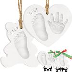 Baby Hand and Footprint Kit - Dog Paw Print Kit, Personalized Baby Footprint Kit, Baby Handprint Ornament Kit, Clay Handprint Ornament Kit for Babies, Baby Shower Gifts for Boys, Girls (With Love)