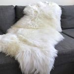 Wildash London - Luxurious Sheepskin Rug - Creamy White, Opulent Fleece LARGE 100cm - 110cm