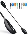 Abahub Adjustable Kayak Paddle 210-230 cm/82-90 Inches Floating Kayaking Oars Boating Oars Canoeing Oars Black