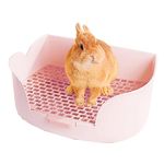 Rabbit Litter Box, Large Rabbit Litter Pan for Cage Pet Rabbits, Bunny Litter Tray Rabbit Toilet(Purple)