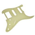Dopro 11 Hole Matte Aluminum Strat HSS Style Pickguard Metal Anodized ST Pick Guard Scratch Plate for USA/Mexico ST/Strat Matte Gold