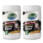 Industrial Heavy Duty Cleaning 120 XL Wet Wipes | Professional Grade | Effective Against to Oil, Grease, Mud, Lubricants, Fuel, Dirt | Gentle on Skins |120 Sheets Double Pack