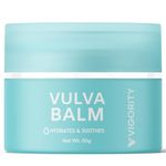 Vigority Vulva Balm Vaginal Moisturizer for Women: Intimate Skin Care Relieves Dryness, Itch, Odor & Irritation - Menopause Suppor With Beeswax, Shea Butter, Emu Oil, and CoQ10 - Estrogen Free