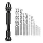 26Pcs Pin Vise Hand Drill for Resin Casting Molds, Jhua Hand Drill Bits Set with Twist Drills for Resin Plastic Wood Pendant Jewelry Craft Carving DIY (0.5-3.0 mm Twist Drills)