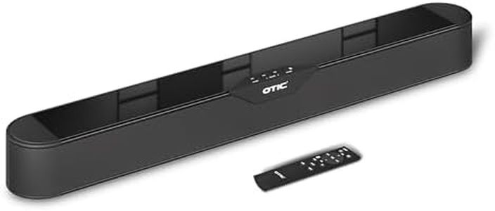 OTIC 2.0ch Sound Bar for Smart TV, 32 inch Wireless Dolby Atmos Soundbar with Bass, Bluetooth 5.4/HDMI ARC/Optical/Aux, 5 EQ Modes, Easy Use, Compact, Home Audio with Clear Sound Black