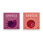 Spruce Natural Water Flavouring With Vitamins – Raspberry & Elderflower and Black Cherry Bundle – 2 Flavours 24 Drinks – No Sugar – Healthy Modern Squash