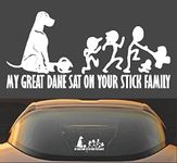 9" My Great Dane Sat On Your Stick Family Funny Vinyl Decal Sticker