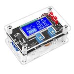 DROK Buck Boost Voltage Regulator, DROK DC 6-30V to DC 0.5-30V 5V 12V 24V Adjustable Voltage Converter, 4A 60W Power Supply Step Up Down Transformer Board Module with USB Port Case LCD Display Volt Am