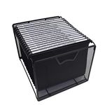 Ultimate Office Mesh Hanging File Organizer complete with 5 MagniFile Hanging File Folders, Black Files with Black Indexes
