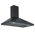 Ancona AN-1586 36” 440 CFM Convertible Wall Mount Pyramid Range Hood in Matte Black