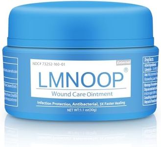 LMNOOP® Wound Care Cream for Infection Ulcers Cuts Scrapes Burns Bites Surgical and Various Wounds, First Aid, Skin Repair Ointment