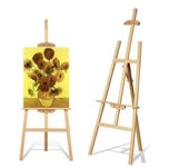 Buzz Cool Wooden Easel Stand | 5 Feet Canvas Painting Stand for Artists | Easel Stand for Painting, Decoration and Display | Photo Sun Board Standee (154 cm)