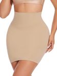 JOYSHAPER Shapewear Dress Slip for Under Dresses Half Slip Tummy Control High Waist Seamless Slip Skirt Body Shaper, Nude, Large