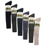 6 Pack Mens Military Socks - 6 Asst Colours