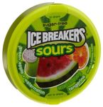 Ice Breakers Sours (Green Apple, Tangerine, Watermelon) 1.5 oz Canister (Pack of 16)