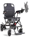 Carbon Fiber Lightweight Foldable Electric Wheelchairs,Weight 17.5kg,Dual Braking System,Folding Travel Size,Airline Approved,Portable Motorized Wheel Chairs for Adults,Brushless Motor All Terrain