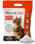 Fur & Bone 3.8L Silica Cat Litter - Non-Clumping Cat Litter Crystals - Ultra Absorbent, Fast-Drying & Low-Dust, Odor Control Crystal Granules, Easy to Clean for Housetraining Cats and Kittens
