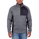 Spyder Men's Half Zip Sweater Gait Knit Pullover Jacket (XL, Blue), Grey