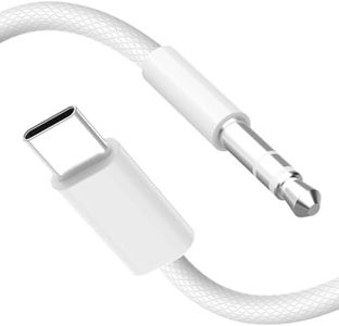 Câble USB C vers Jack, USB C vers Auxiliaire Prise Jack 3,5mm, Cable Aux Voiture Stéréo Audio Compatible avec iPhone 15, Galaxy S23/S22/S21 Ultra, Écouteurs, Audio Maison, Voiture (Blanc)