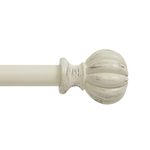 Kenney Rachel Standard Decorative Window Curtain Rod, 28 to 48-Inch, Antique White