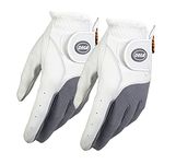 DEGA Golf Gloves 2 Pack Cabretta Leather Golf Gloves Men Left Hand Soft Feel Grip WAG (S)