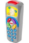 Fisher-Price Baby Learning Toy Laugh & Learn Puppy’s Remote Pretend TV Control with Music & Lights for Developmental Play Infants Ages 6+ Months