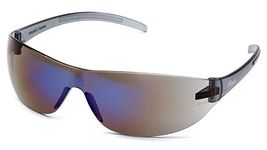 Pyramex Alair Safety Eyewear, Blue Mirror Lens With Blue Mirror Frame