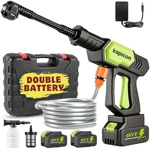 Kapicon KP-GBPW Cordless Pressure Washer 48V 12000mAh | 80 Bar Portable Car Washer | Rechargeable Battery High Pressure Cleaner with Spray Gun for Car, Bike & Home Cleaning