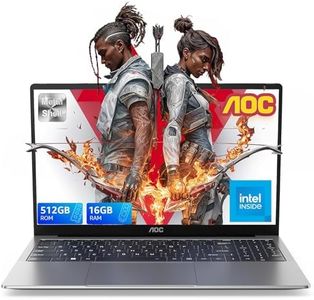 AOC Ordenador Portatil Twin Lake-N150(Mejor Que Celeron) 16GB RAM 512GB SSD Expansión 2TB Laptop CPU hasta 3,6 GHz,USB3.2, HDMI, 15,6" Notebook 1080P Versión 2025