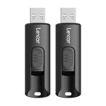 Lexar A30E 128GB 2 pack Flash Drive USB 3.2 Up to 100MB/s Read, USB Drive for Storage Expansion and Backup, Memory Stick for PC and Mac systems