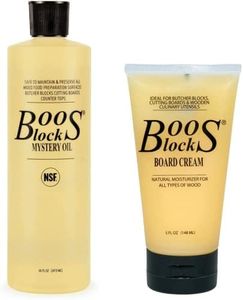 Boos Block MYSCRM John Boos Butcher Block Mystery Applicator Chopping Board, Mineral, Beeswax, Oil Set with 473 ml and a tin of 150 ml