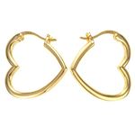 ALEXCRAFT 14K Gold Small Heart Hoop Earrings for Women Girls Sterling Silver Easy Back Earrings for Women