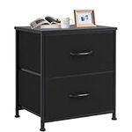 DUMOS Nightstand with 2 Drawers, Be