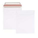 zmybcpack 100 Pack 7x9 inch Self Seal Rigid Mailer Photo Document Mailers, Stay Flat White Cardboard Shipping Envelopes White Photography Mailers for CD, Photos, Document