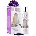 Bold Uniq Purple Shampoo for Blonde Hair - Toning Shampoo for Blonde, Platinum, Bleached, Grey, Ash, and Silver Hair - Eliminates Brassy, Yellow Tones - Vegan, Paraben & Sulphate Free - 237 ml/8 Fl Oz