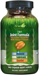 Irwin Naturals 3-in-1 Joint Formula with Glucosamine, Chondroitin, Turmeric & Boswellia - Advanced Joint Support Supplement for Men and Women - 90 Liquid Soft-Gels