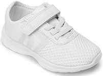 PromArder Toddler Lightweight Breathable Running Shoes Casual Fashion Sneakers for Little Kid Boys Girls White