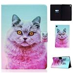 LSPCASA Samsung Tablet Case for Samsung Galaxy Tab S6 Lite PU Leather Material Stand Folio Cover Protective Shell Auto Wake/Sleep samsung s6 lite tablet case Cat