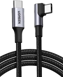 UGREEN USB C auf USB C Kabel 100W Winkelstecker USB-C USB-C Ladekabel 5A/20V kompatibel mit MacBook Pro 2020 MacBook Air 2020, Dell XPS15, iPad Mini 6, iPad Pro 2020, Surface Pro 7/Book 3 usw. (2m)