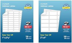 TRUNIUM 1"x2-5/8" Address Labels with 2"x4" Address Labels